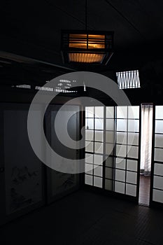 Translation: Translation: `A traditional room`, at an old Japanese house in Fukuoka, Japan.