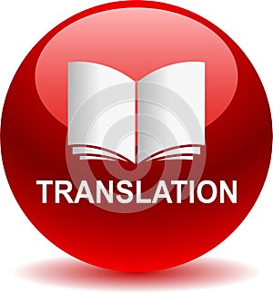 Translation web button red icon