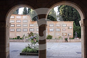 Translations of the Magnificat, the prayer sung by the Virgin Mary at this site, the Church of the Visitation in Ein Kerem near Je