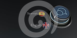 Translator Rotary Knob English Spanish photo