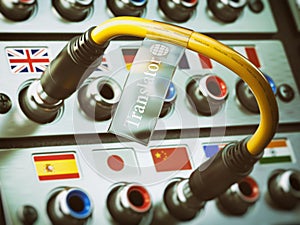 Translator. Select language. Learning, translate languages conce