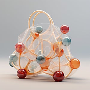 Translucent 3d Bag With Molecular Structures - Tracey Adams Inspired