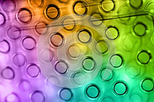 Translucent abstract multicolor circles pattern