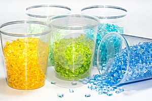 Translucent dyed plastic resins
