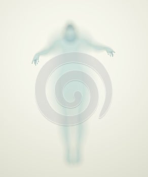 Translucent floating ghost