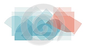 Translucent Geometric Abstract Shapes, Cool Modern Background, vector design Generative AI