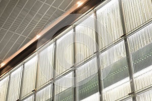 Translucent glass wall and led light