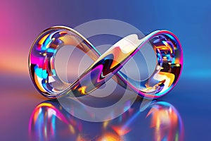 translucent infini sign, AI generated