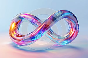 translucent infini sign, AI generated