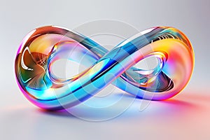 translucent infini sign, AI generated