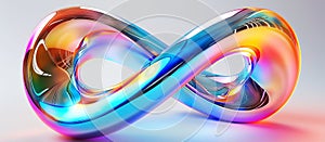 translucent infini sign, AI generated