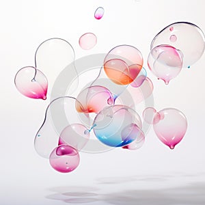 Translucent Joy: Vibrant Bubbles in Motion