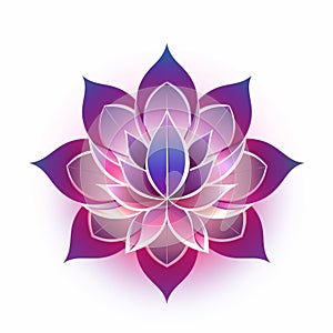 Translucent Lotus: A Mystical Illustration In Purple And Red