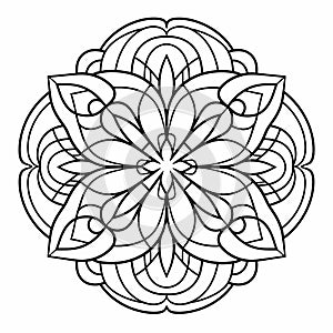 Translucent Overlapping Mandala Coloring Page For Kids