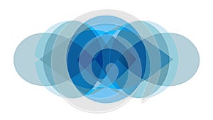 Translucent Overlapping Shapes Abstract Vector Design Generative AI