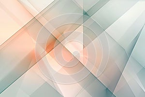 Translucent overlapping shapes in soft colors, creating depth in a minimalist design