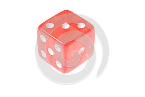Translucent red die