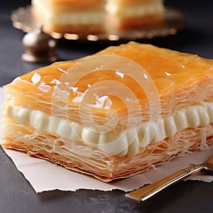 Translucent Resin Waves: A Meticulous Multilayered Baklava Pastry