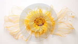 Translucent Sunflower Wrapped In Gossamer Tulle