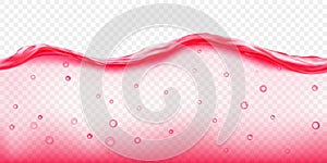 Translucent water wave with air bubbles