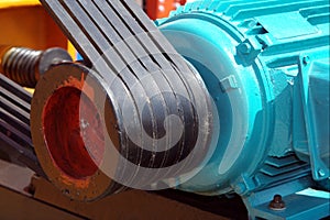 Transmission belt of big old engine