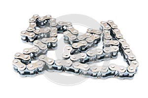 Transmission chain, isolated background