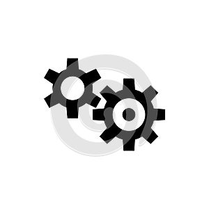 Transmission Cog Wheels Flat Vector Icon