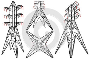 Transmission Electricity Tower Illustration Vector