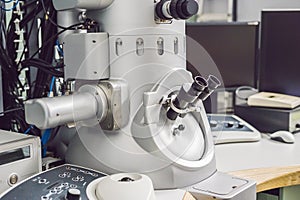 Transmission electron microscope in a scientific laboratory