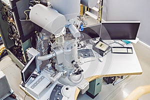 Transmission electron microscope in a scientific laboratory