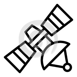 Transmission satellite icon, outline style