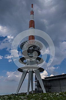 Transmission tower on the Brocken of Harz,Germany