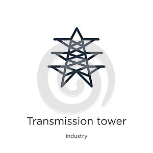 Transmission tower icon vector. Trendy flat transmission tower icon from industry collection isolated on white background. Vector