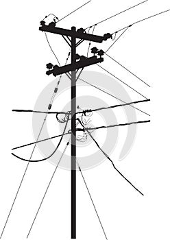 Transmission tower silhouette