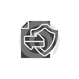 Transmit private files vector icon photo