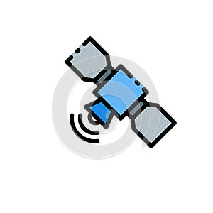 Transmitter icon in filled line style