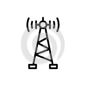 Transmitter icon in line style. vector illustration for website and UI