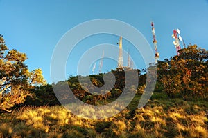 Transmitter pole at top of Bromo mountain