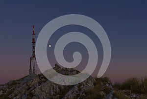 Transmitter on the top of Sveti Jure peak in the Biokovo mountains, Croatia