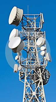 Transmitter tower against