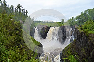 High Falls of the Pigeon River in Grand Portage, Minnesota, USA is a transnational river waterfalls photo
