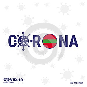 Transnistria Coronavirus Typography. COVID-19 country banner