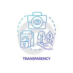 Transparency blue gradient concept icon