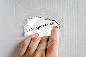 Transparency concept