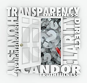 Transparency Door Openness Clarity Candor Straightforward