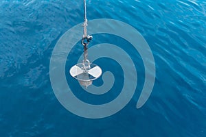 Transparency measurement with secchi disk in the ocean