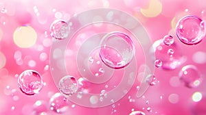 Transparent pink bubble background