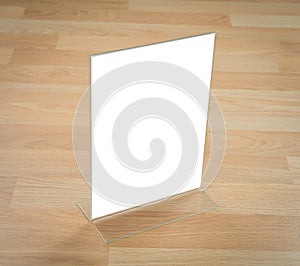 Transparent acrylic table stand menu