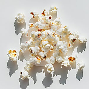 Transparent background with spicy popcorn, image