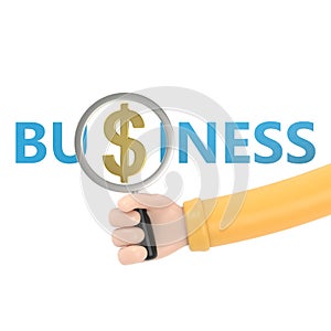 Transparent Backgrounds Mock-up. Focus profit concept - Hand searching business.Supports PNG files